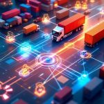 چند کامیون در پس زمینه رنگی-مدیریت لجستیک