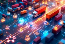 چند کامیون در پس زمینه رنگی-مدیریت لجستیک