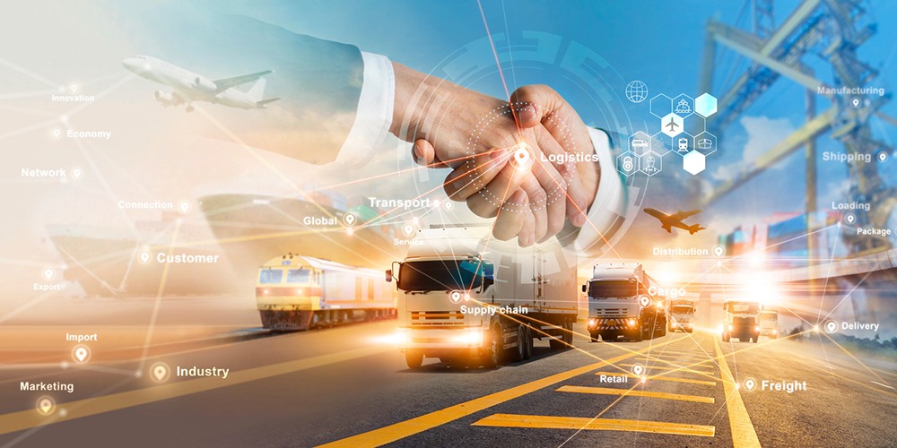 دو نفر در حال دست دادن-logestic plan