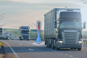کامیون و سنسور حرارتی-پایش دما در مدیریت ناوگان